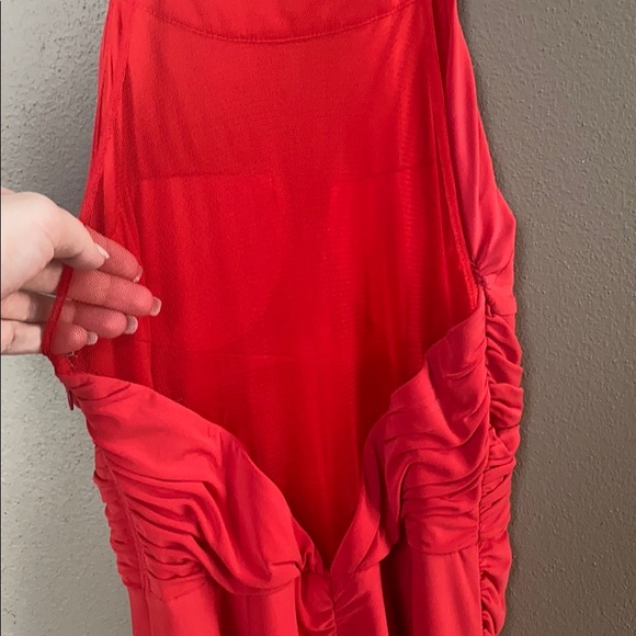 Red Floor Length Prom Dress - Picture 5 of 6